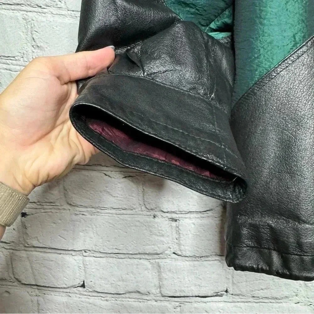 Vintage Pelle Men’s Leather & Nylon Jacket size Medium